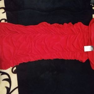 Red Skin Touch Dress